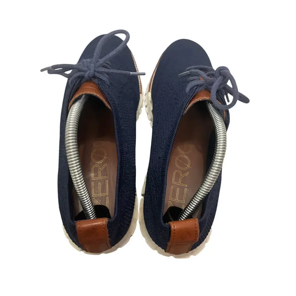 COLE HAAN OXFORDS SHOES STITCH LITE ZEROGRAND NAVY BLUE SZ 9 KNIT NORMCORE